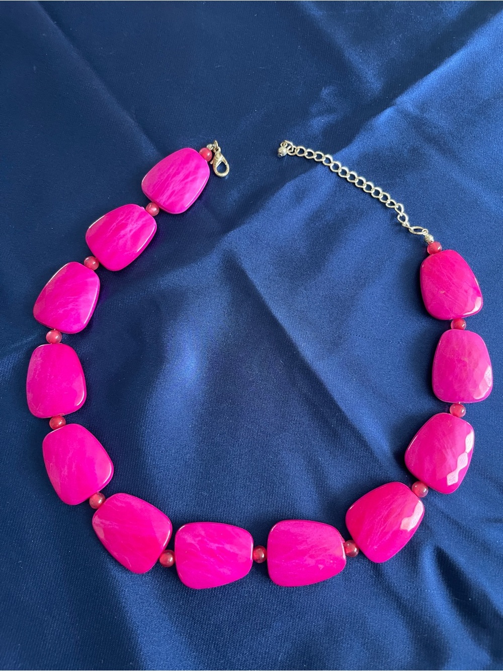 Hot Pink Statement Beaded Necklace - Women Jewelry